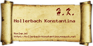 Hollerbach Konstantina névjegykártya